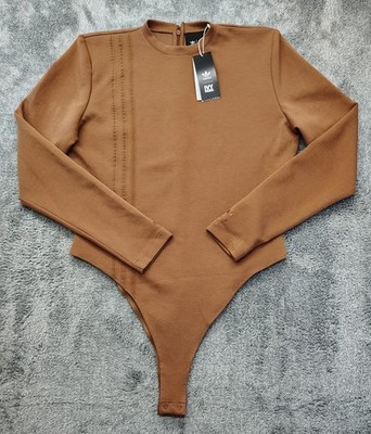 NWT Adidas Women's Ivy Park Wild Brown 3 Stripe Bodysuit Beyoncé Sz XL BRAND NEW