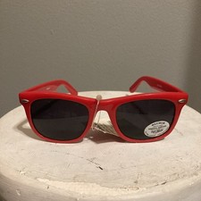 Vintage 60s 70s Cool Ray Polaroid Bright Colorful Red Sunglasses