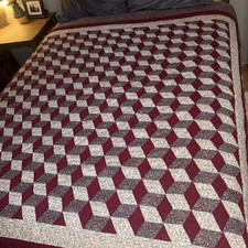 Handmade patchwork quilt Quilt 82  X 82   Country Cottage Queen Lodge Read