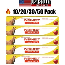 10/20/30/50 Packs in Box Paste Horse Dewormer Apple Flavor wormer  US EXP 4/2026