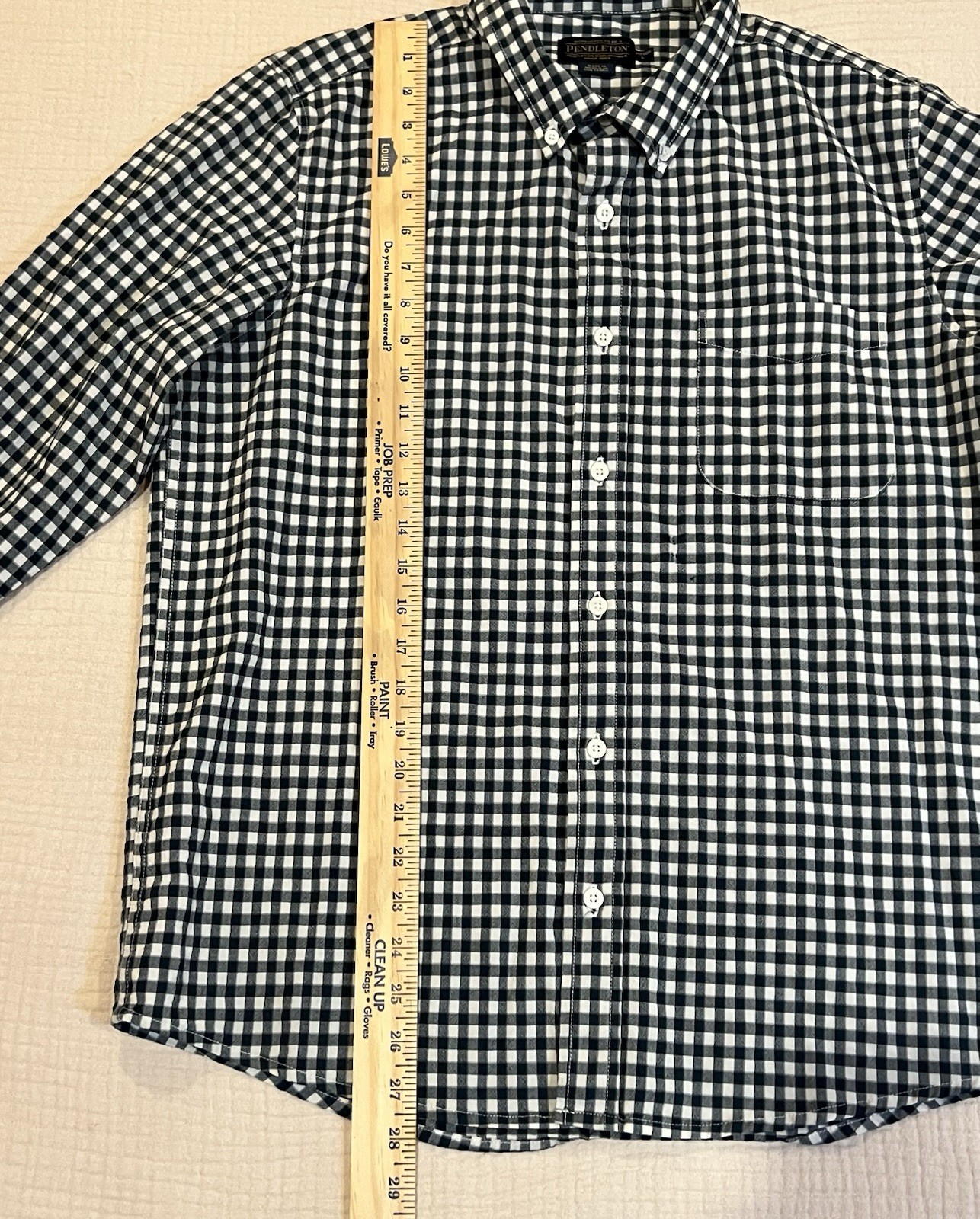Pendleton Men Evergreen  Virgin Wool Button Down … - image 10