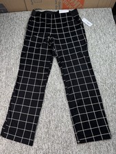 NWT Liz Claiborne Womens Medium Audra Pants 4-Way Stretch Pull On Mid-Rise