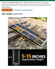 VNN Portable 5Ft Non-Slip Aluminum Wheelchair/Threshold Ramp NEW! 