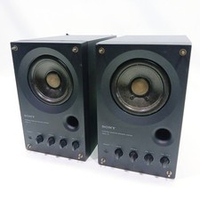 SONY SMS-1P POWERED MONITOR SPEAKER AC100V Pair Tested From Japan BE181
