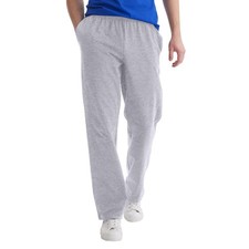 Mens 90 Cotton Open Bottom Jersey Sweatpants w/Pockets,33  XLarge Light Steel