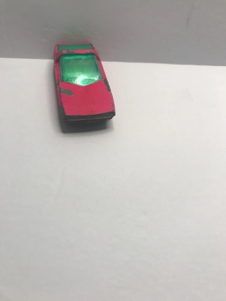 火柴盒 Lesney Superfast 号 40 Vauxhall Guildsman 粉红色 带绿色玻璃 复古 — 第 2/4 张图片