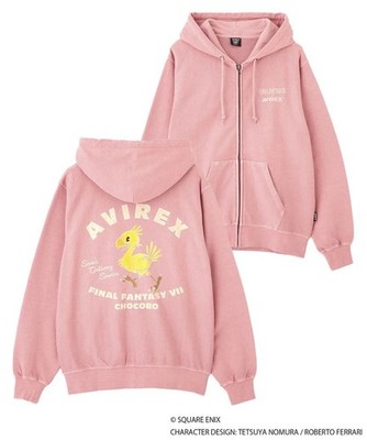 AVIREX Final Fantasy VII Cid Pink Zip-Up Hoodie Jacket L New | eBay