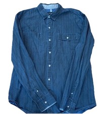 Calvin Klein Jeans Men's dress shirt. Front Pockets. Sz Large  Blue.