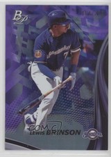 2017 Bowman Platinum Top Prospects Purple 64/250 Lewis Brinson #TP-LB 3zx