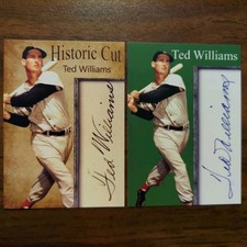 2 Ted Williams RED SOX Rare Limited Edition ICONIC HISTORIC Promo Baseball Cards