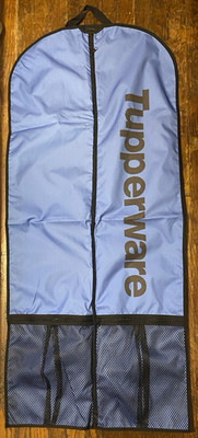 Tupperware 2020 Blue Garment Bag Zip Cover w/ Mesh Pocket Nylon 29  x 54 