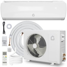 12,000 BTU Mini Split AC/Heating System, 19 SEER2 230V Ductless Split-System ...