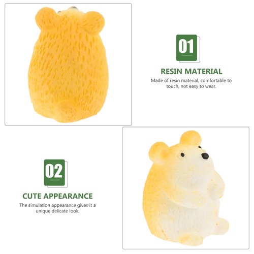 12 Piezas Mini Adornos Animales Modelo Hámster Tema Creativo Decoración - Imagen 5 de 12