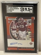 2020 Panini Prizm DP #177 JUSTIN MADUBUIKE RC Auto Red Prizm SGC 9.5 Ravens