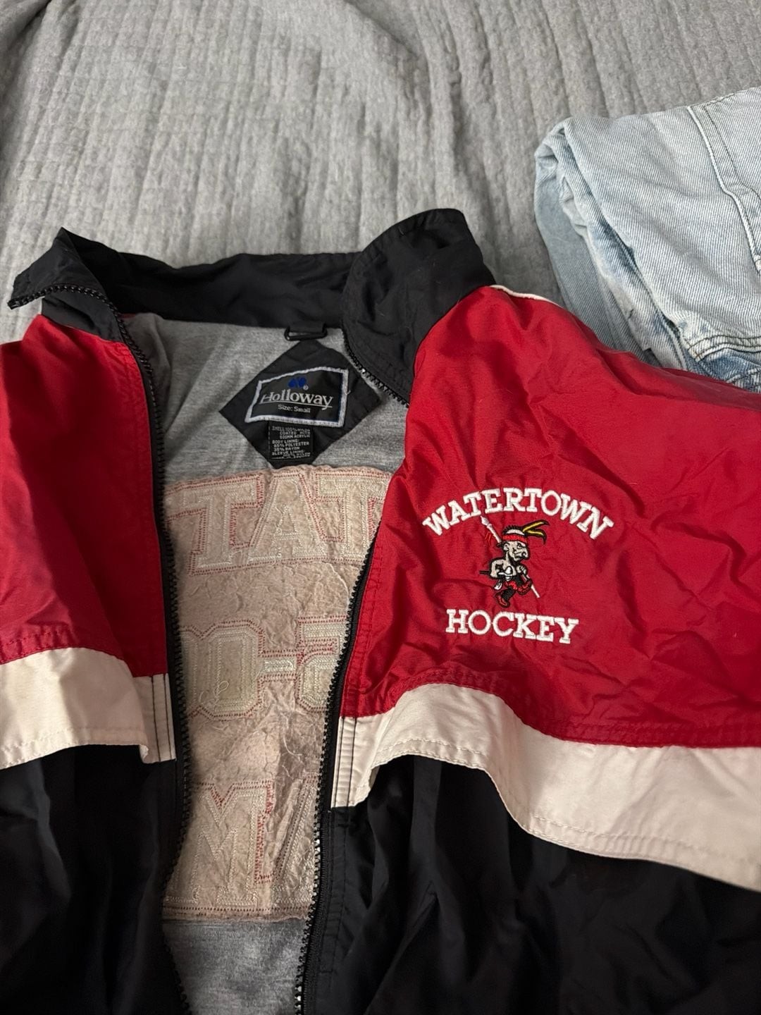 Vintage Holloway Watertown Hockey Colorblock Windbreaker Jac