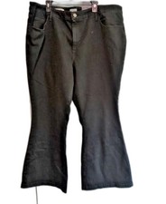 Ava Viv Women's High-Rise Relaxed Flare Jeans Size 26 Black Plus NEW