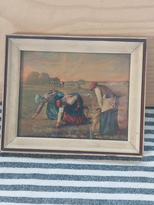 Vintage Jean Francois-Millet The Gleaners Reproduction Mini Print Color 6''X5''