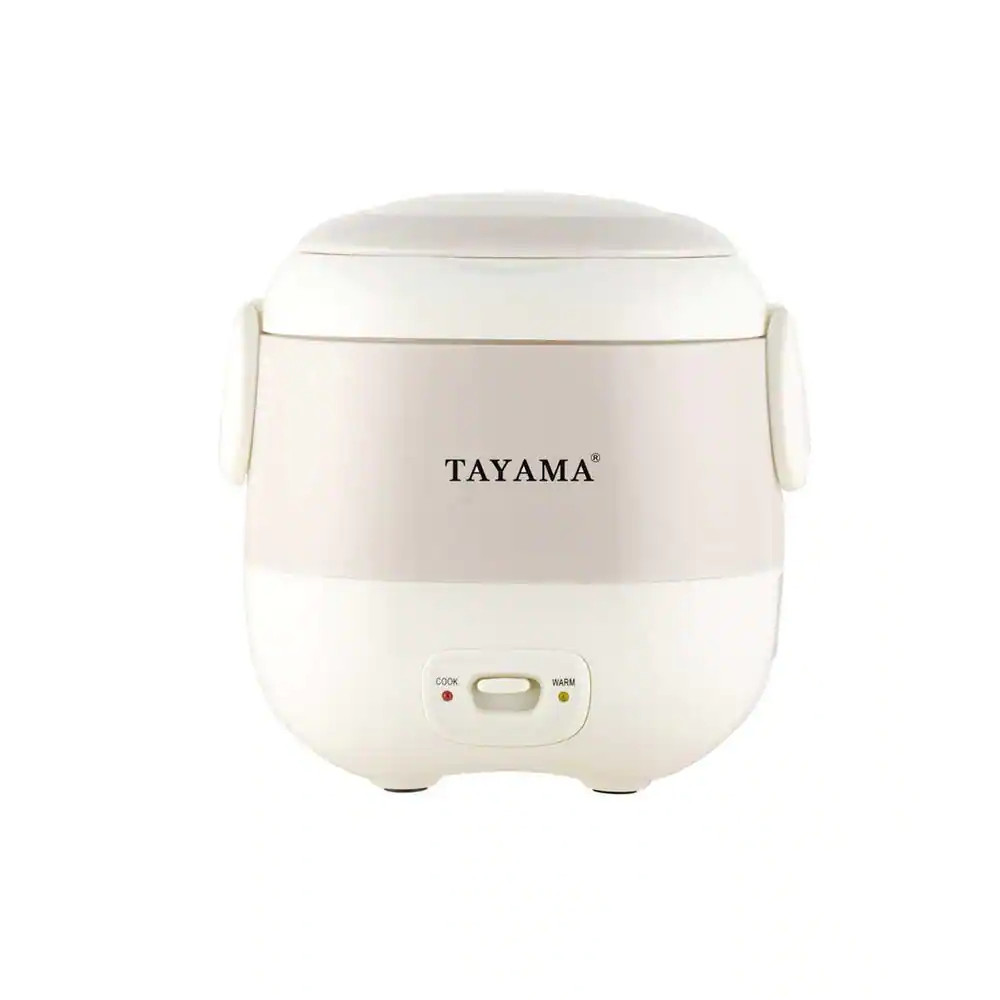 3-Cup White Portable Mini Rice Cooker