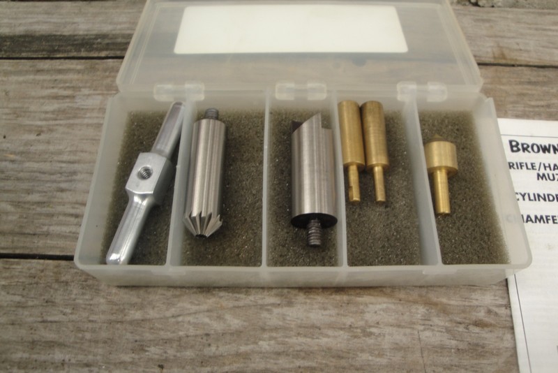 NOS Brownells Rifle And Handgun Facing And Chamfering Set Brass and Steel