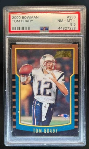 2000 Bowman Tom Brady Rookie RC #236 Patriots PSA 8.5