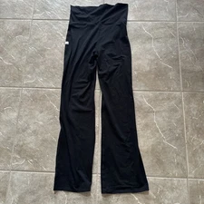 Vuori Women Black Pants Leggings High Rise Flare Legs Size Medium Soft Comfy