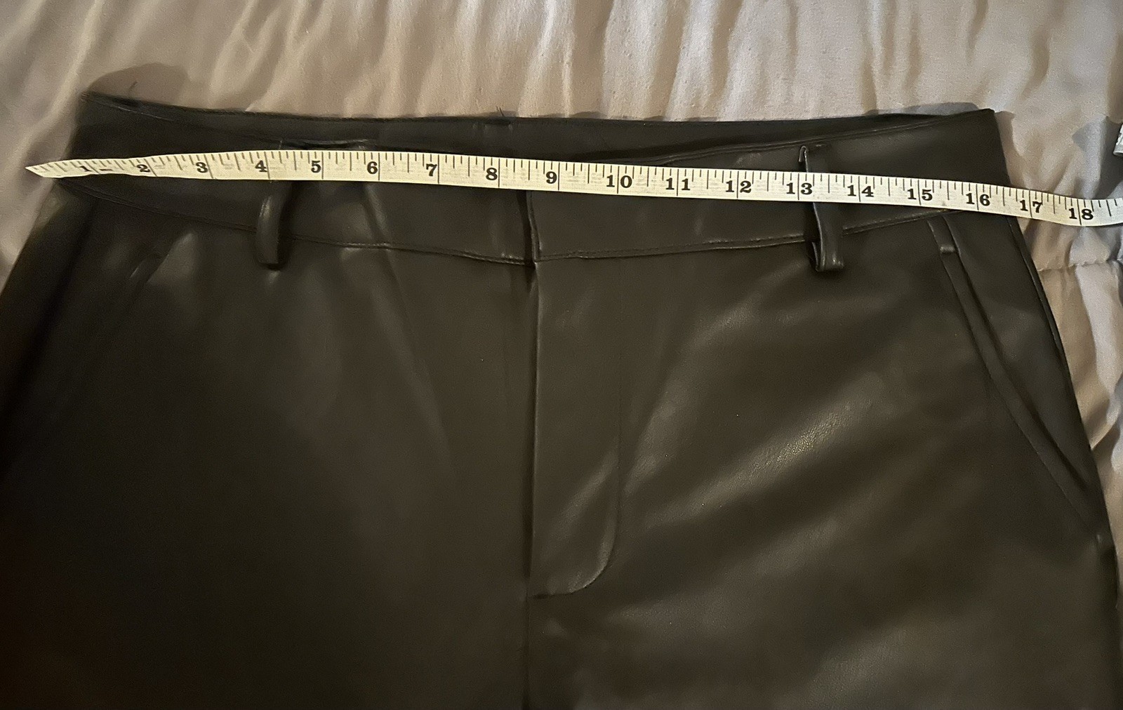 🖤 Shinestar Faux Leather Pants Black Wide Leg High Rise Large NWOT Chic New✨ image 9