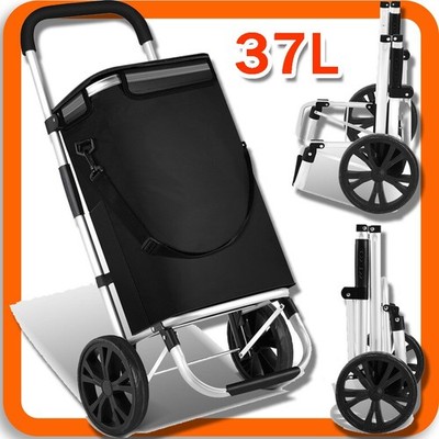 Trolley Handwagen 37L Klappbar Abnehmbar Wasserdicht für Einkäufe Reisen Sport