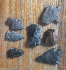 9 Native American Stone Points & Tools Lot – Clinton County PA Surface Finds
