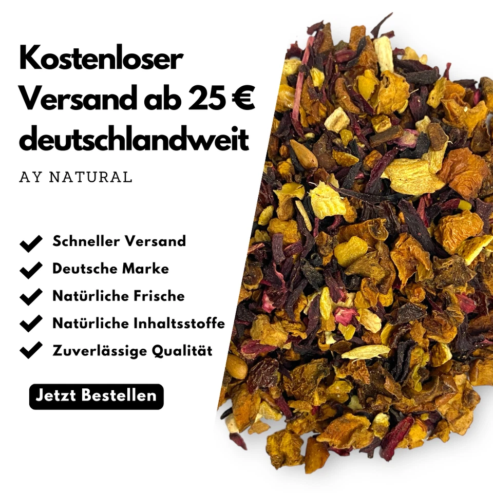 Früchtetee mit Ingwer Orange und Zimt | Tee mit Gewürzmischung | 100% Loser Tee - Bild 3 von 4