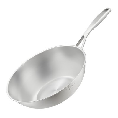 Wok unbeschichtet | Ø 30 cm | Edelstahl | Backofengeeignet bis 240 °C SILBERTHAL