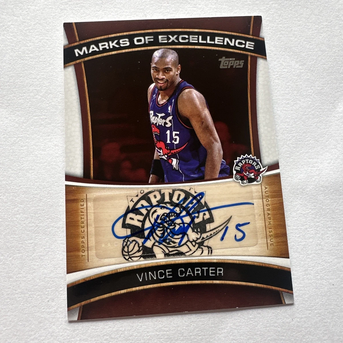 Topps Vince Carter Basketball Autographed Sports Trading Cards