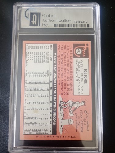 1969 Topps St Louis Cardinals HOF 3 card lot - Brock/Gibson/GAI Graded Torre - Picture 7 of 7