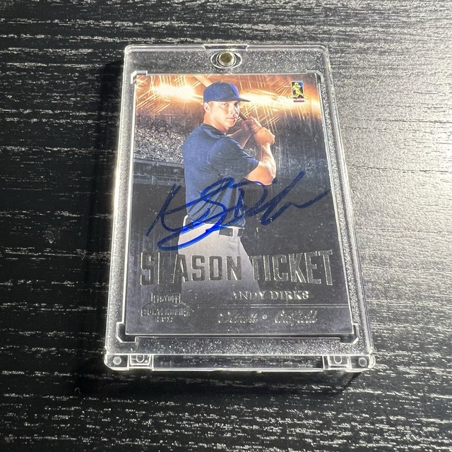 Andy Dirks 2011 Playoff Contenders Season Tickets Signed In Person Auto Card #39