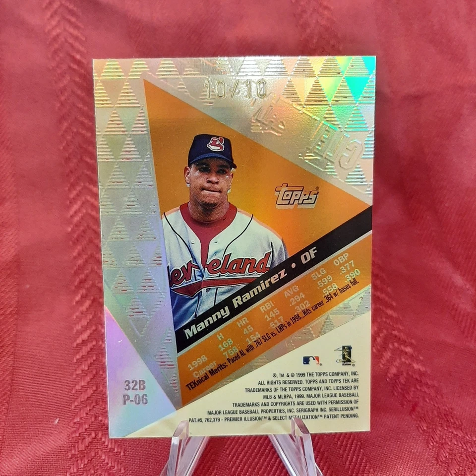 Topps Tek Manny Ramírez Gold Refractor 32B-P-06 #10/10 1999 Foto 3 de 3