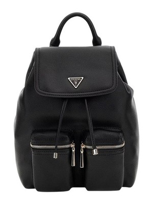 GUESS Women's Backpack MANHATTAN II FLAP BACKPACK HWBG71 18310 BLA BLACK