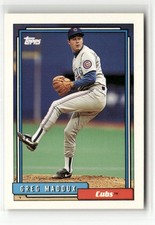 1992 TOPPS #580 GREG MADDUX CHICAGO CUBS
