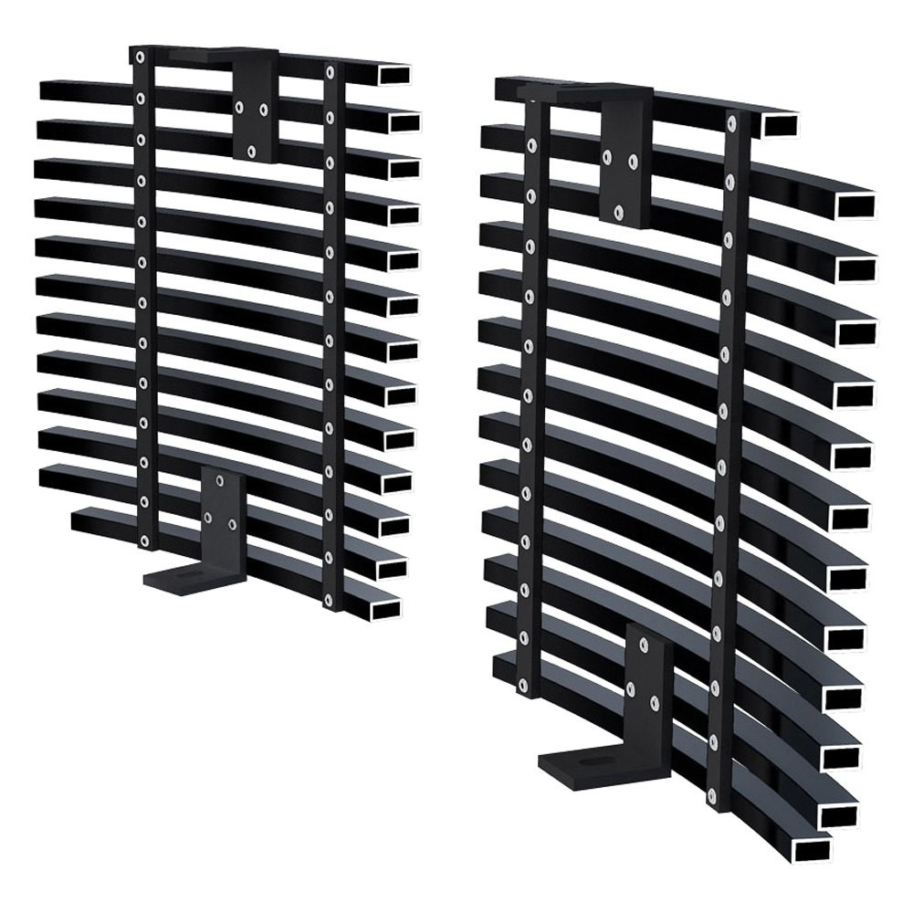 For Cadillac CTS 03-07 APG 2-Pc Black Horizontal Billet Fog Light Cover Grilles