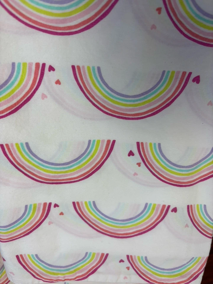 Pottery Barn Kids Pastel Rainbow Hearts Full Size Sheet Set - Image 4 of 4