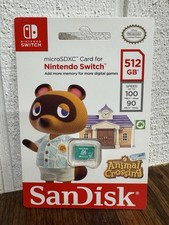 NEW SanDisk 512GB Animal Crossing microSDXC Nintendo Switch Memory Card Micro SD