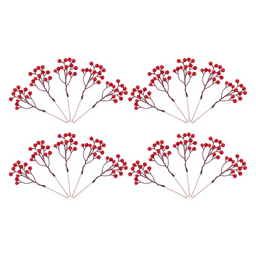  20 Stück Beeren Plektren für Blumengestecke Weihnachten Herzstück - Bild 5 von 12