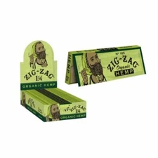 Zig Zag Organic Hemp Paper - 1 1/4 Size (Full Box of 24 Booklets)