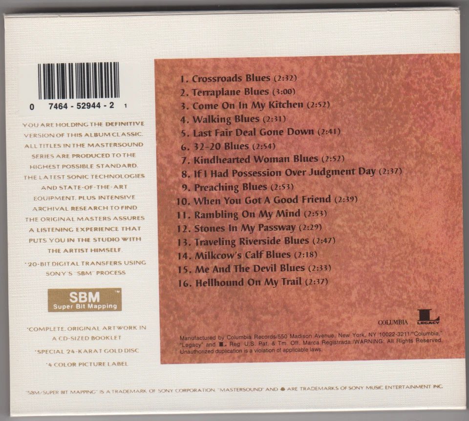 King Of The Delta Blues Singers - Robert Johnson -  Special Edition, 24kt. Gold- - Bild 2 von 2