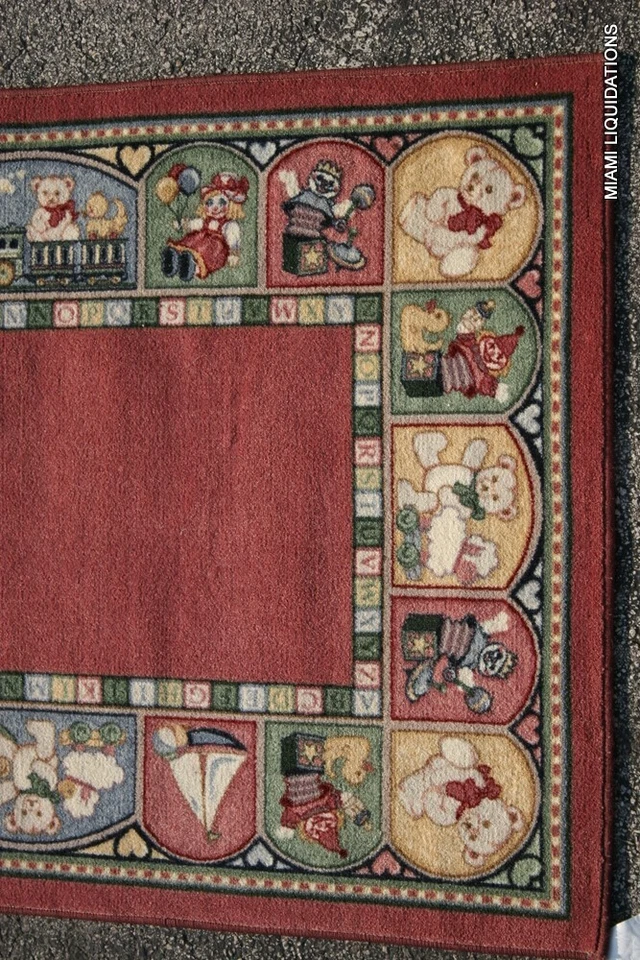 Milliken Toy Parade ABC Kid's Room Rug Rectangular Nylon Rose Quartz 4x6' $495 - Image 3 of 4