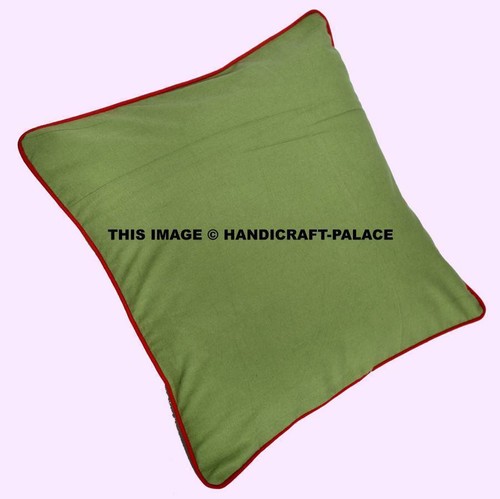 100% Cotton Pillow Cushion Cover Case Square 40x40cm Indian Throw Plain Dye Sham - Foto 9 di 25