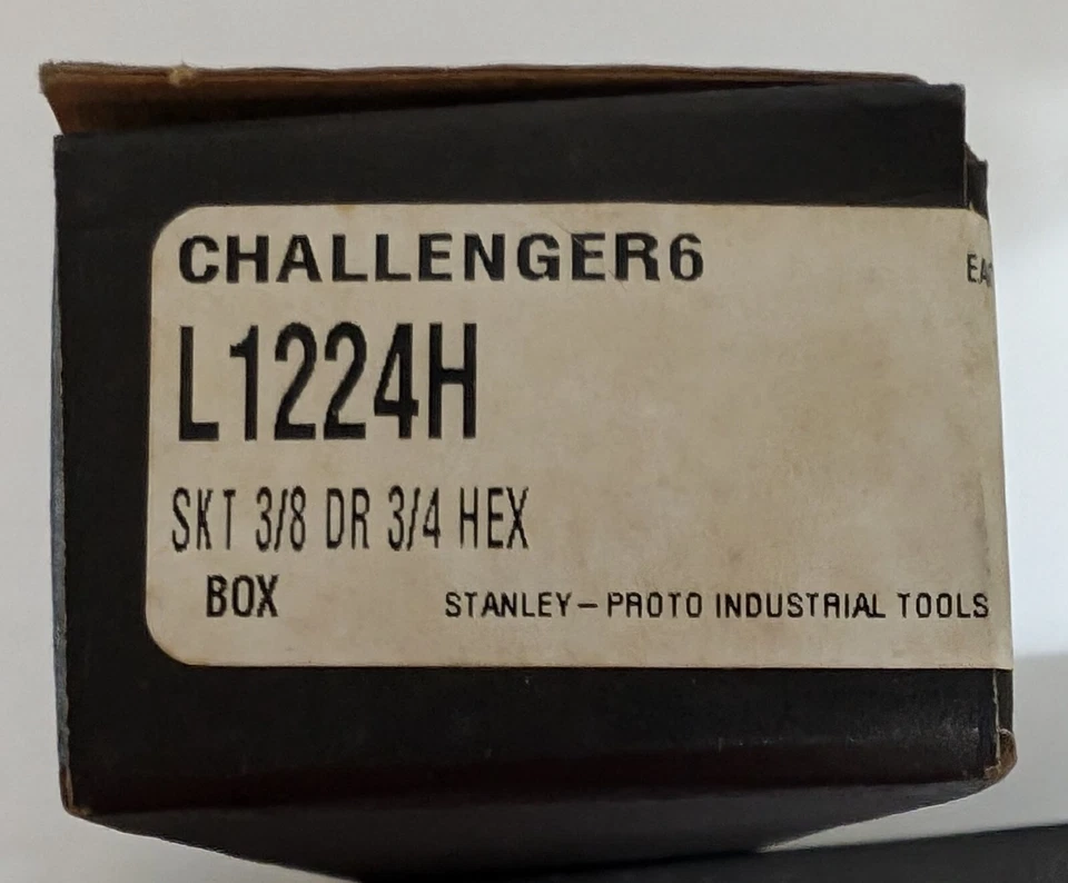 3/4" SHALLOW [3/8" DRIVE] SOCKET [6 POINT] 3/4 SAE [PROTO L1224H](QTY:1) USA NOS - Image 4 of 4