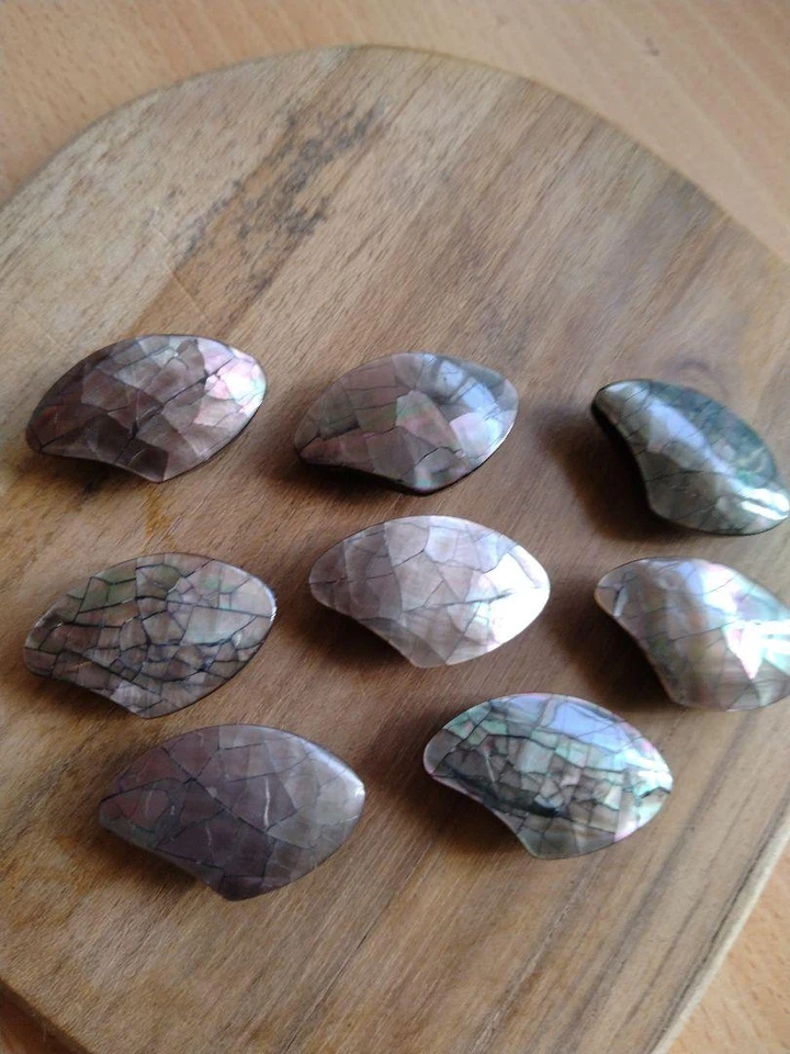 8pcs silver-colored ##mm bundle of shell buttons special vintage buttons shell - Image 3 of 4