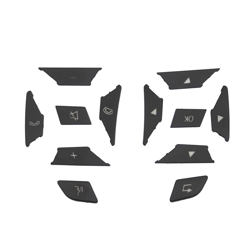 For Mercedes Benz E300 E350 E400 2012-2016 Black Steering Wheel Button Trim - Image 2 of 4