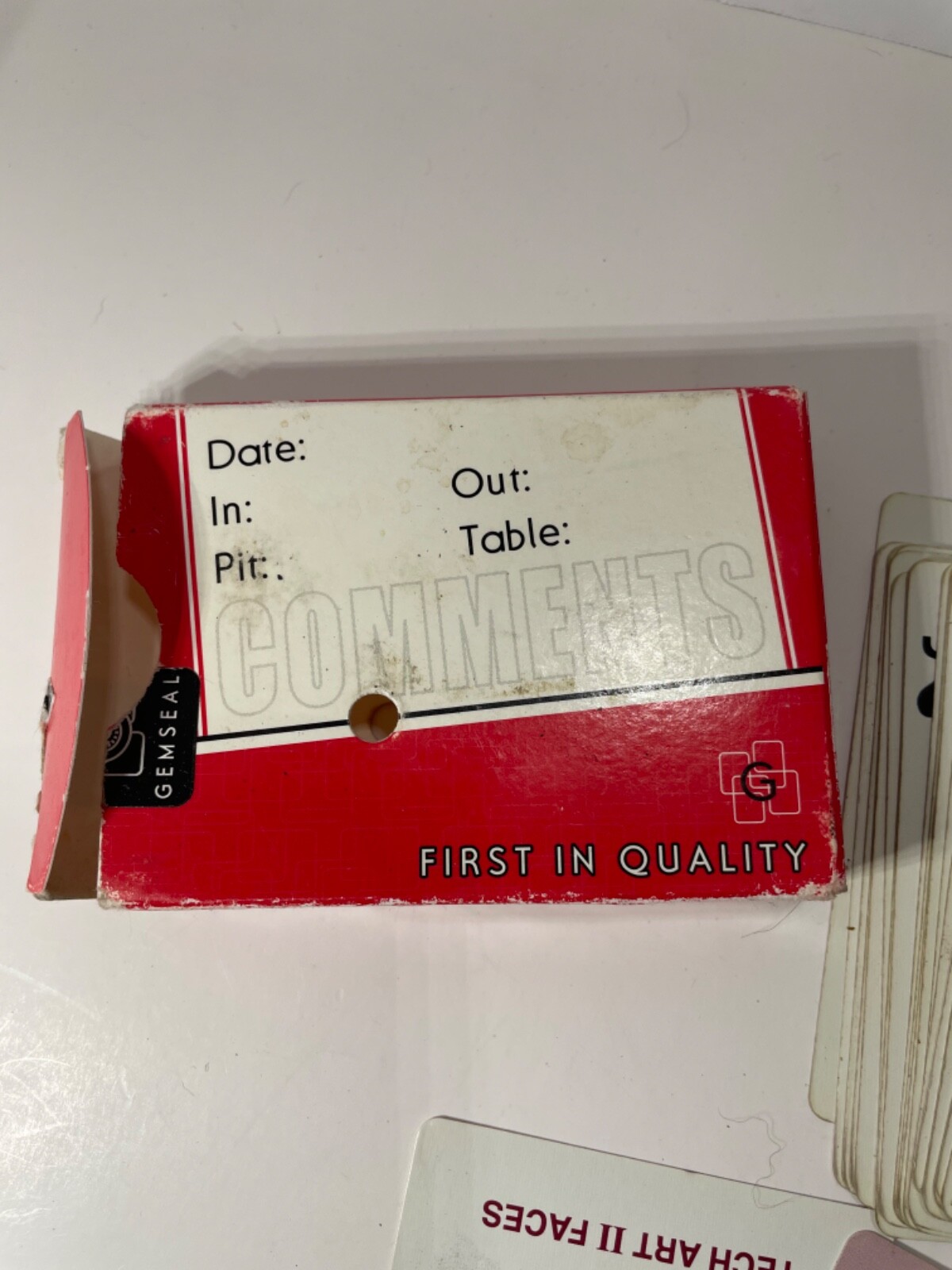 Gemaco French Lick Casino Playing Cards Hole Punched Tech Art II Faces