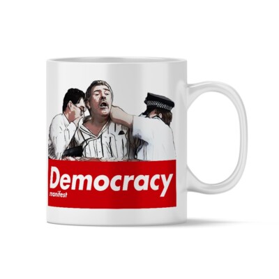 This is Democracy Manifest Becher, saftiger chinesischer Essensbecher, lustiger Meme Becher