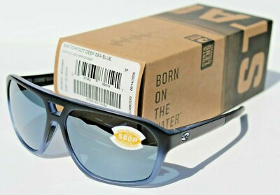 COSTA DEL MAR Switchfoot POLARIZED Sunglasses Deep Sea Blue/Gray Silver 580P NEW